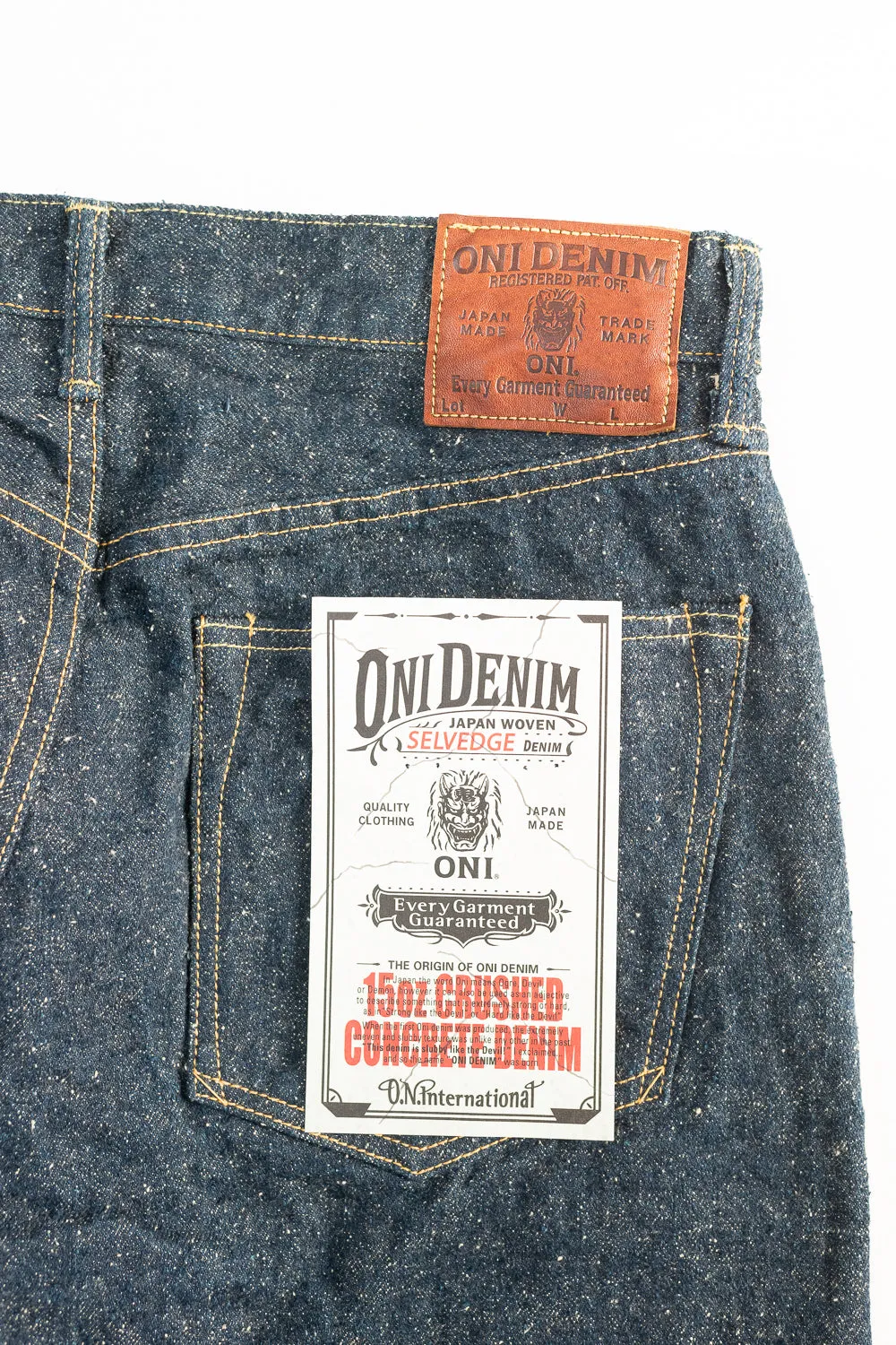 246-CCD-KB - 15oz "Crushed Concrete Kabuki" Selvedge Denim - Neat Straight