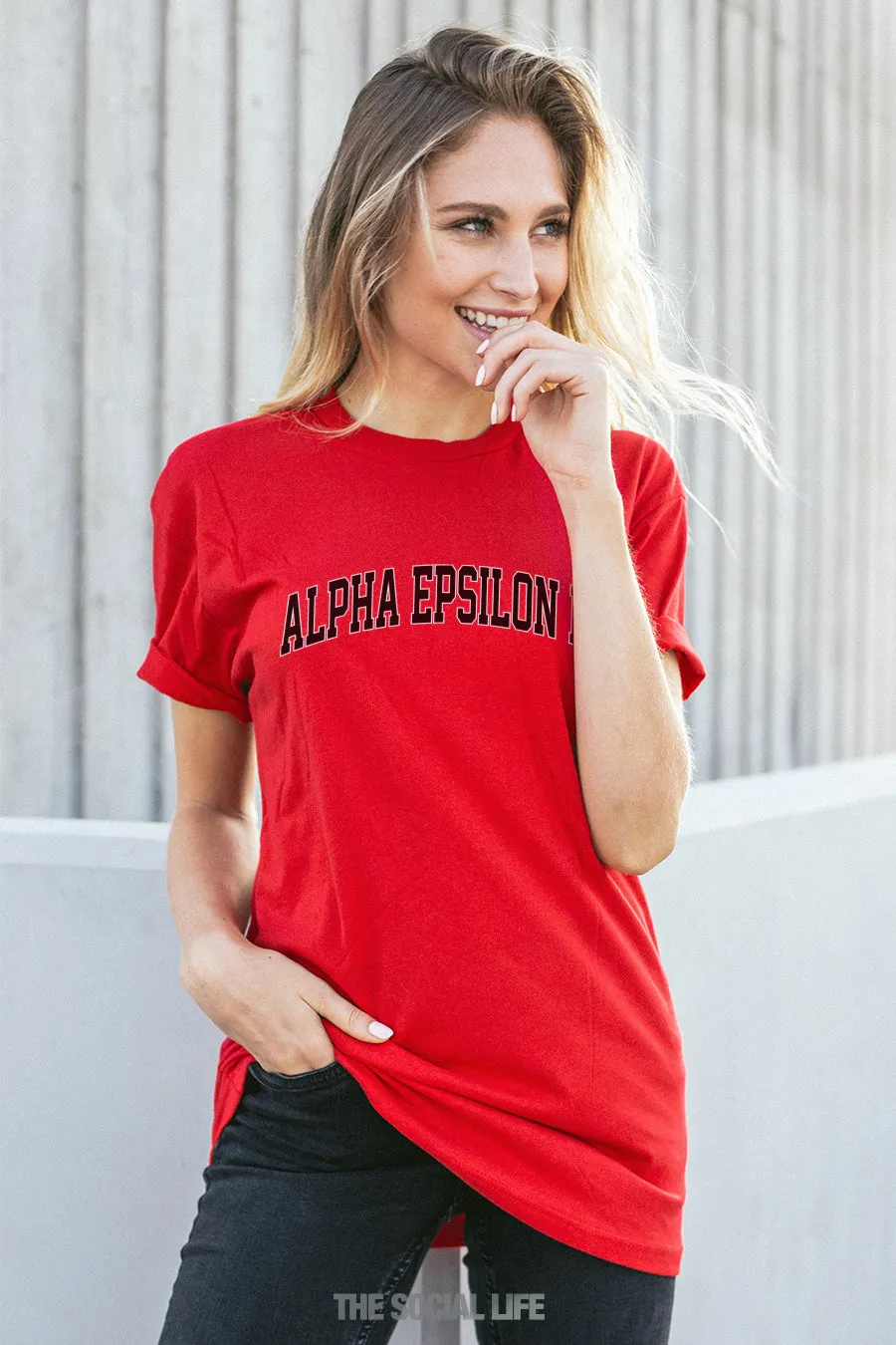 Alpha Epsilon Phi Varsity Tee