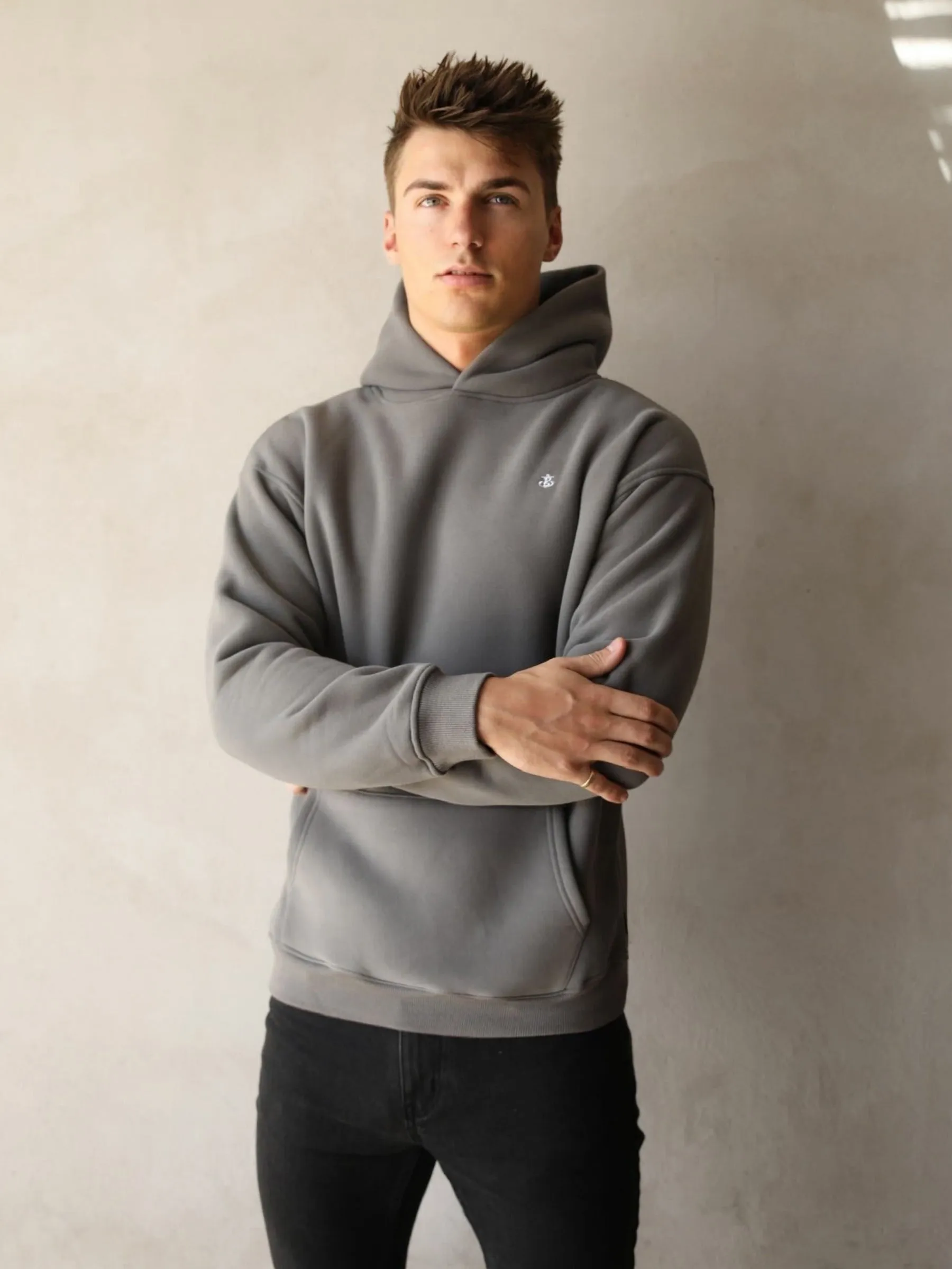 Anchor Relaxed Hoodie - Charcoal