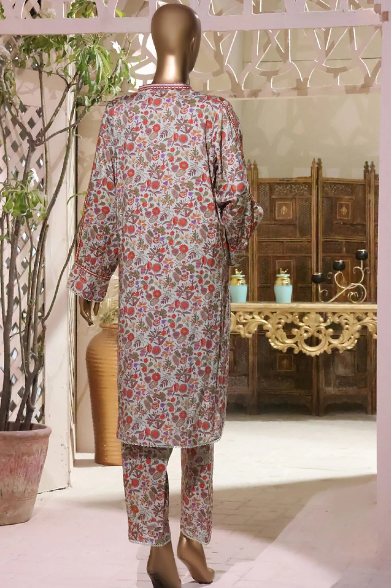 Bin Saeed Stitched 2 Piece Printed Linen Collection'2022-LIN-5881-Skin