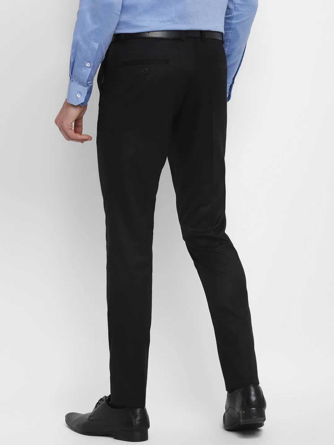 Black Solid Slim Fit Trouser