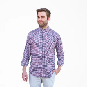 Block Island Flannel - Navy & Red Tattersall