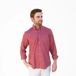 Block Island Flannel - Red & White Graph Check