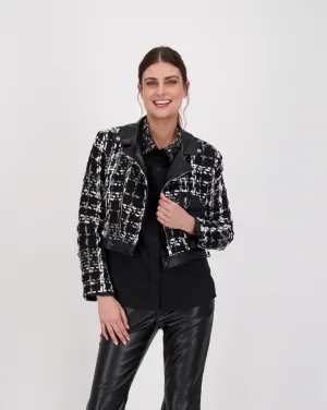 Checkered Biker Jacket