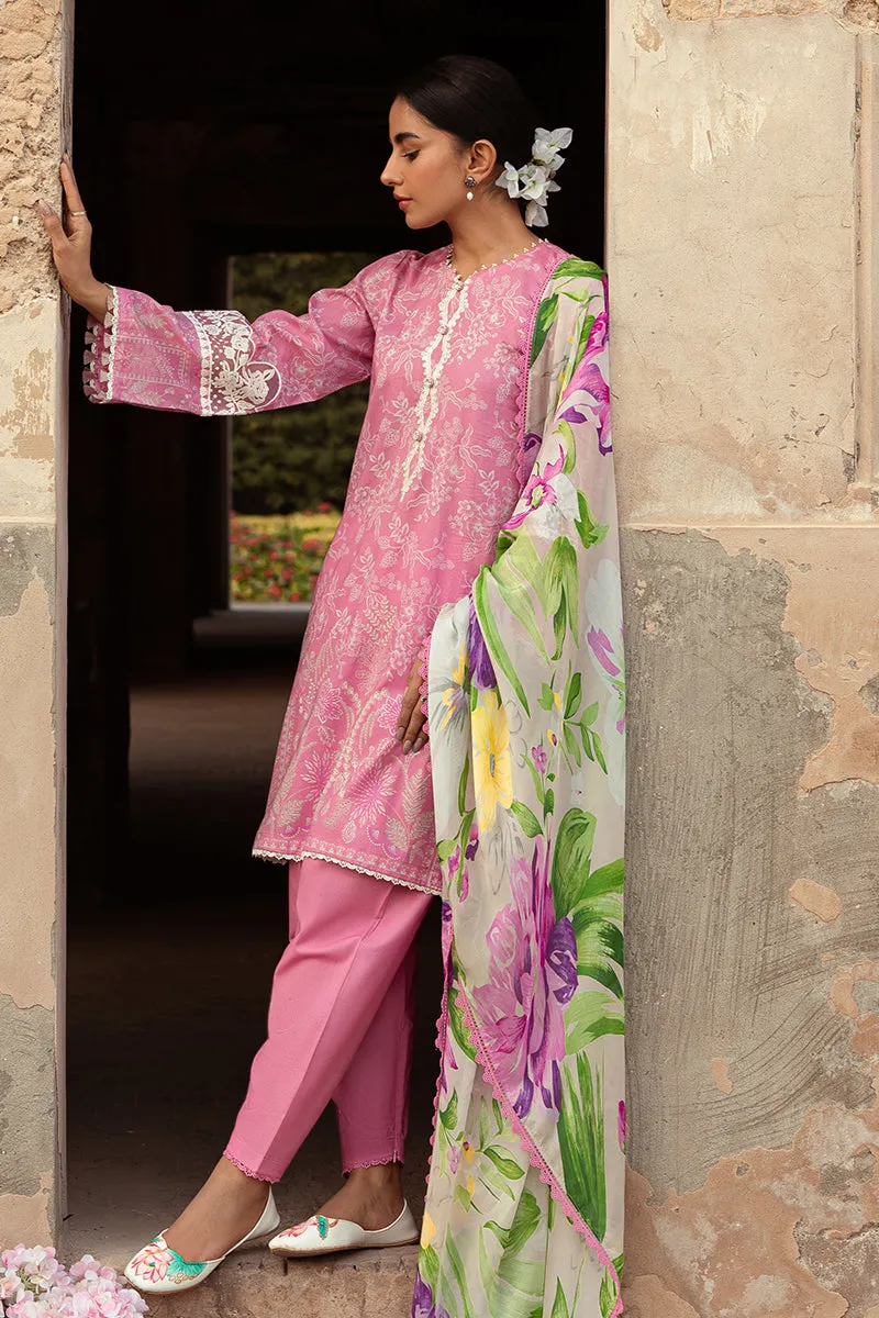 Cross Stitch Premium Lawn 2024 – CORAL FLORET-3 PIECE LAWN PRINTED SUIT