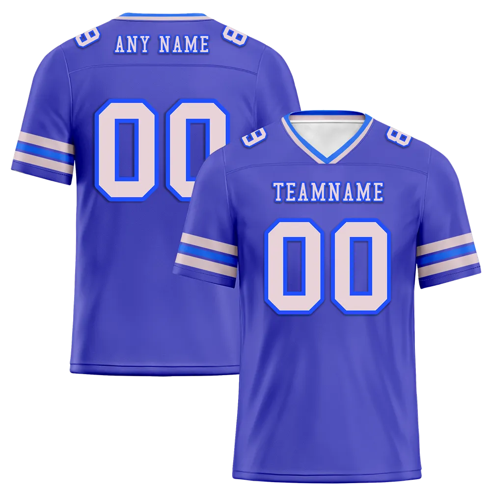 Custom Purple Sleeve Stripes White Personalized Authentic Football Jersey FBJ02-bc0f070