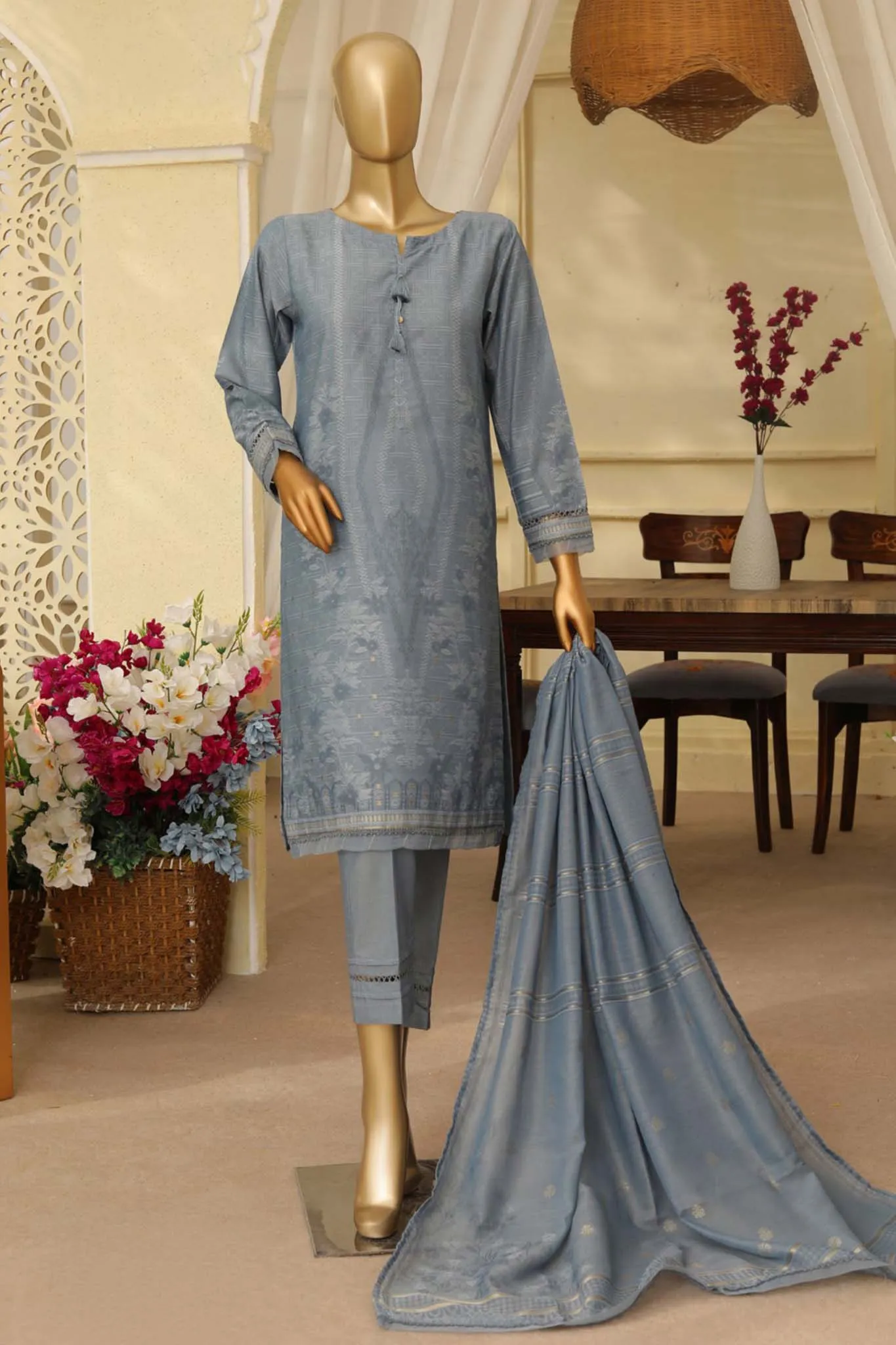 Damask by Hz Pret Cotton Denim Jacquard Collection'2023-HJ-01-B