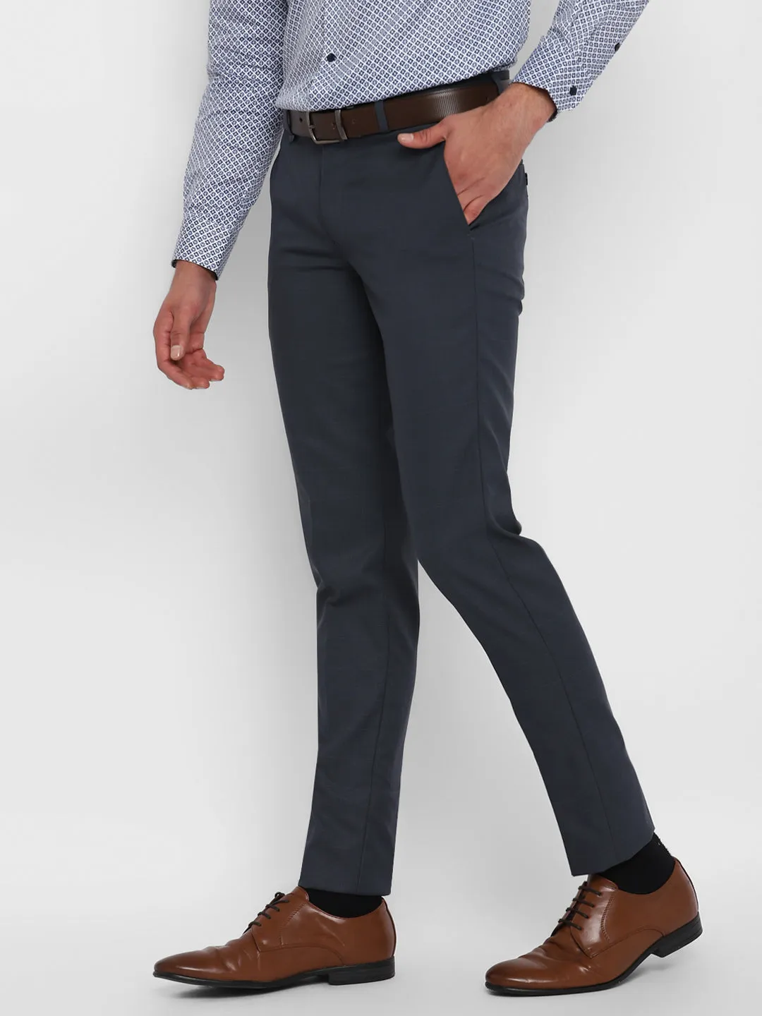 Dark Grey Checked Ultra Slim Fit Trouser