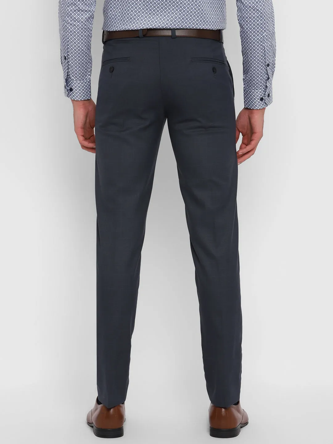 Dark Grey Checked Ultra Slim Fit Trouser