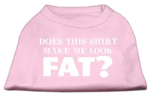 Does This Shirt Make Me Look Fat? Screen Printed Shirt Light Pink XS (8)