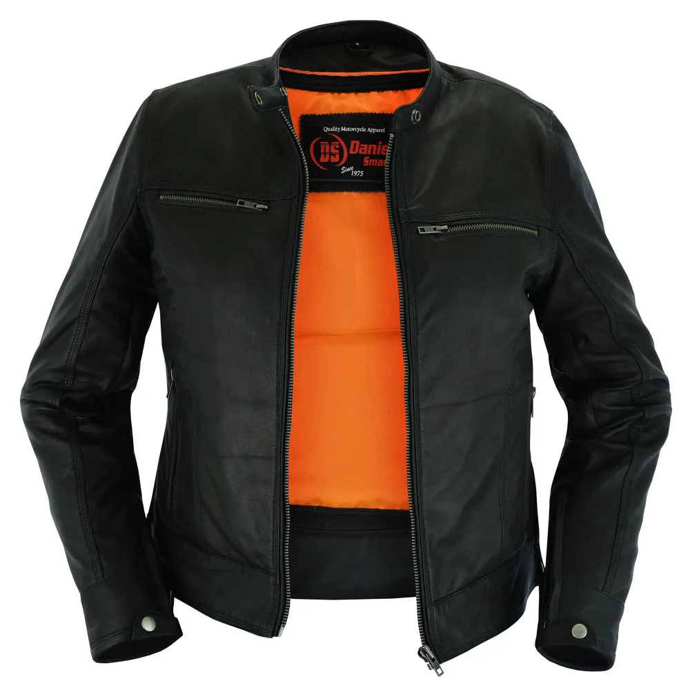 DS833 She Speeds - Women's Modern Goatskin Leather Jacket