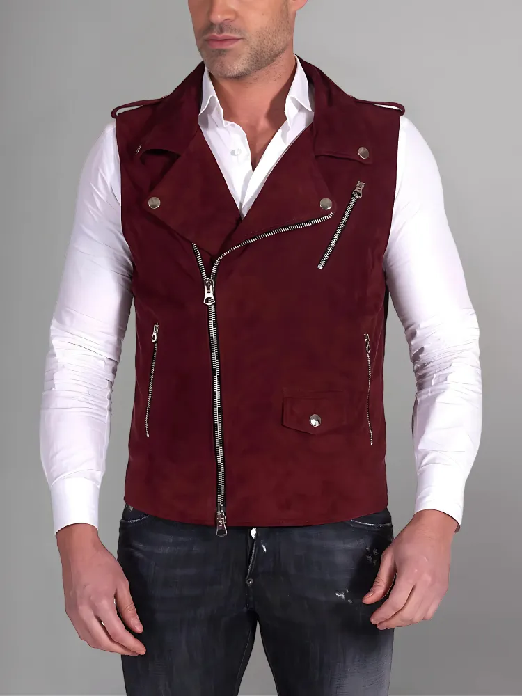 DYLAN MEN'S MOTORCYCLE LEATHER VEST