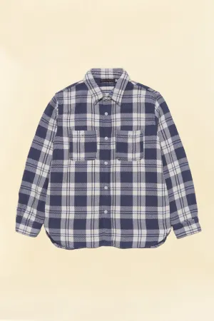 Fullcount Original Check Cotton Flannel Shirt - Navy