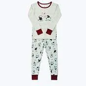 Girls Hacci Sleep Set in Scottie Dog Print