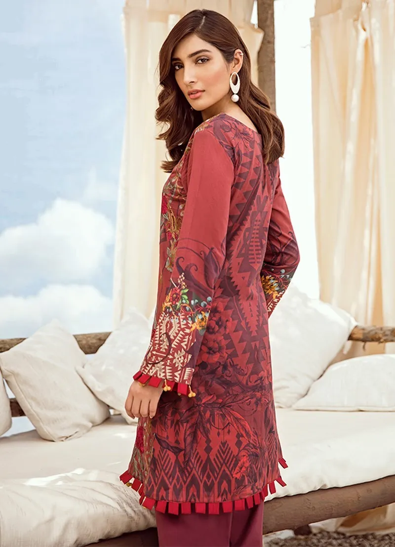 Iznik Chinon Lawn Collection Vol 3 2019 – 06 Barn Red