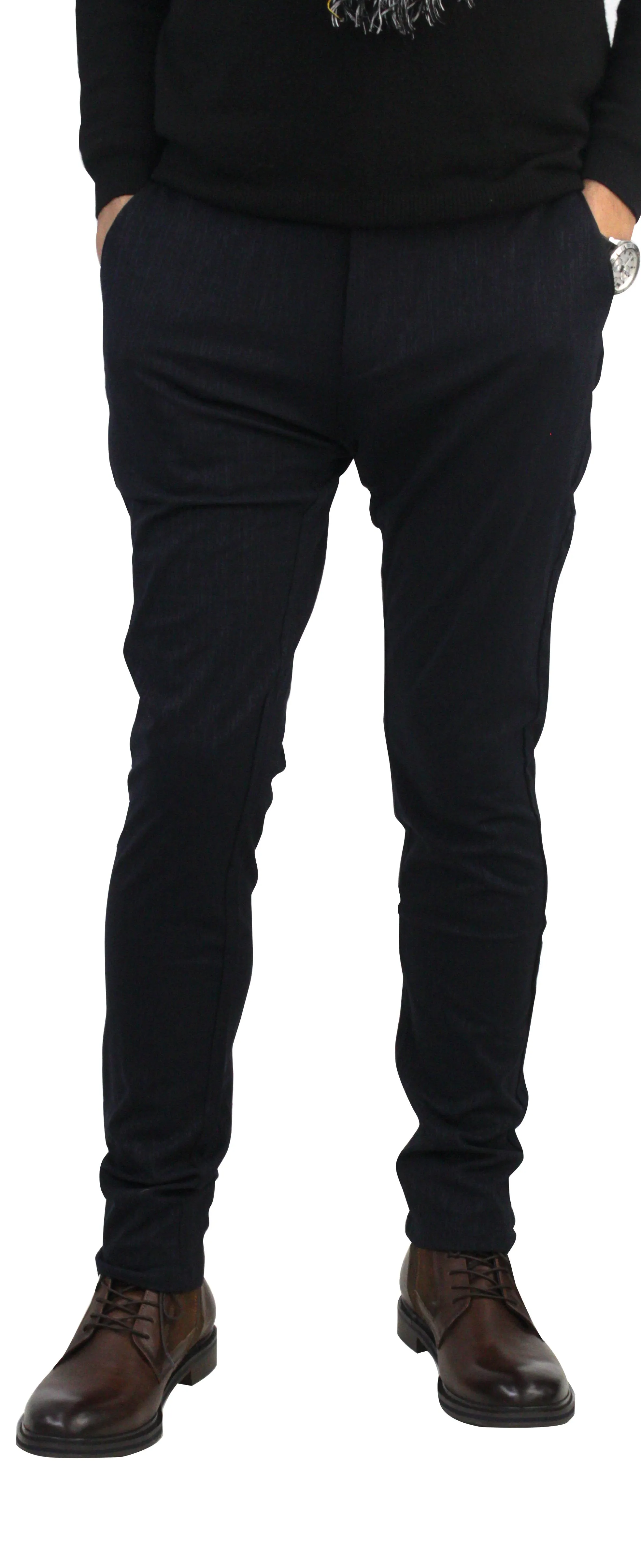 LANZINO,PLAID-CHINO-PANTS-CPS-110-NAVY