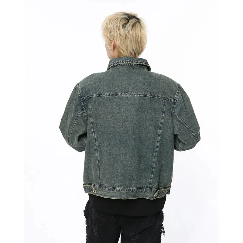 Men's Denim Jackets New Stylish American Style Single Breasted Male Lapel Male Top Spring Summer Trend Men Jacket 5723