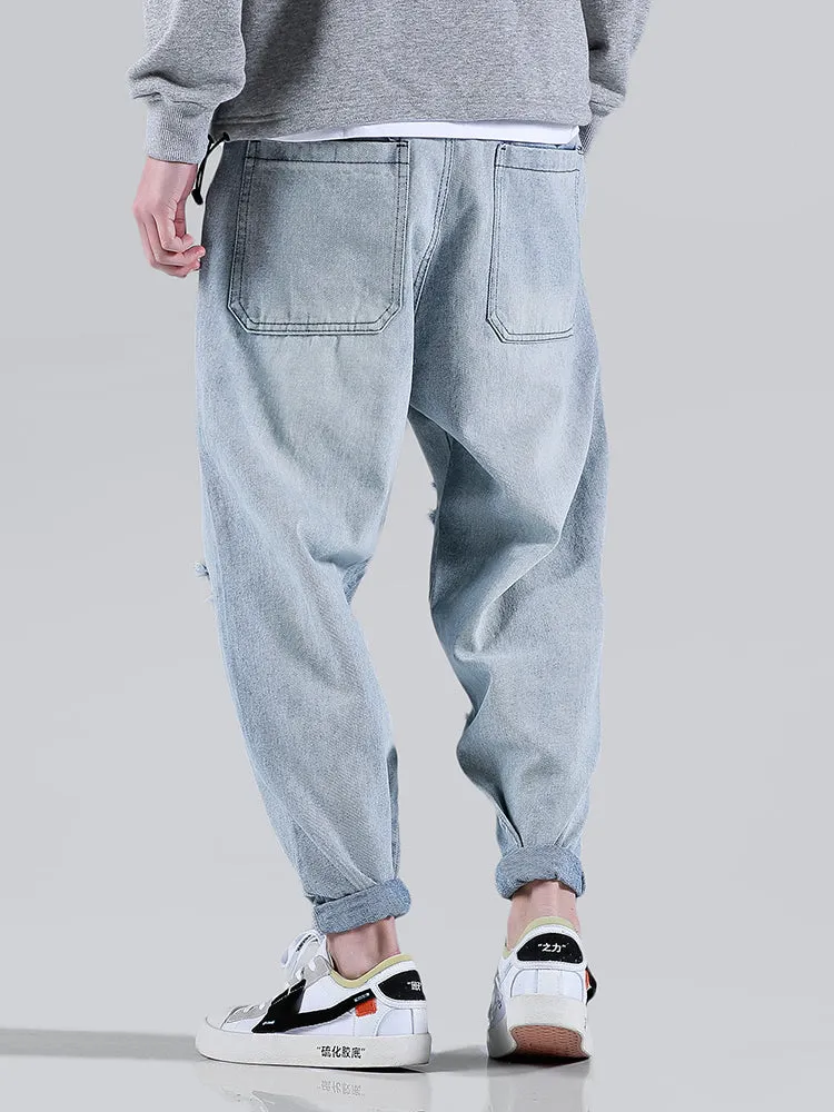 Men's Distressed Premium Denim Trousers