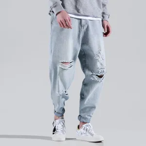 Men's Distressed Premium Denim Trousers