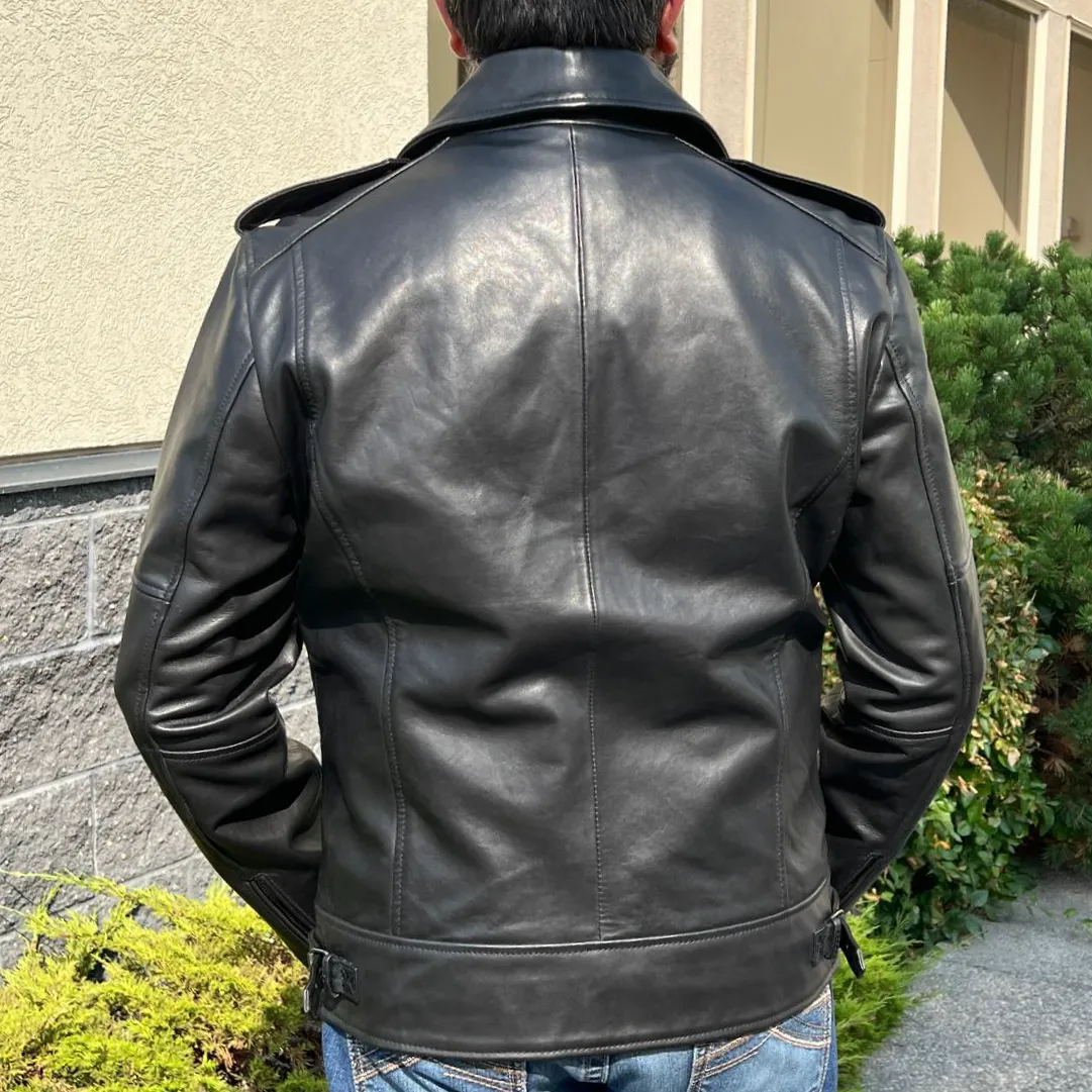 Men's Soft Lamb Leather Biker-Look Jacket