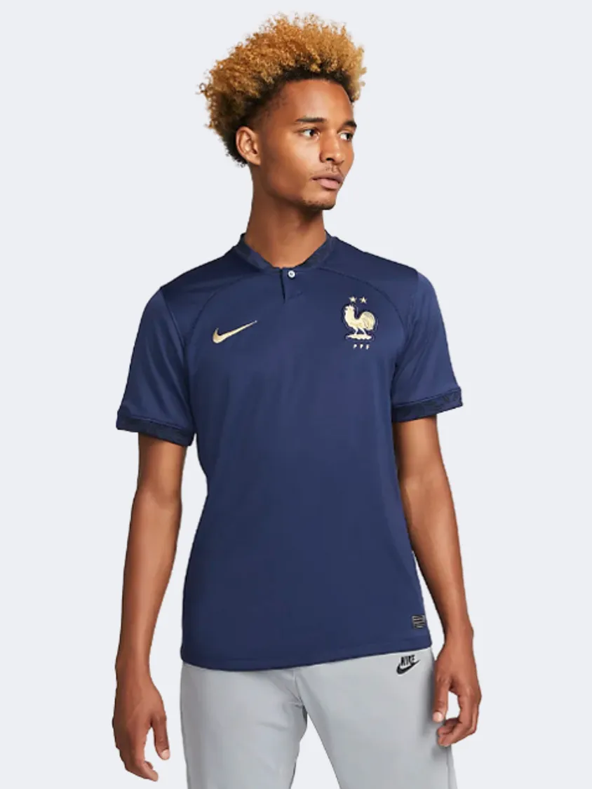 Nike Fff 2022/23 Stadium Home Men Football T-Shirt Navy