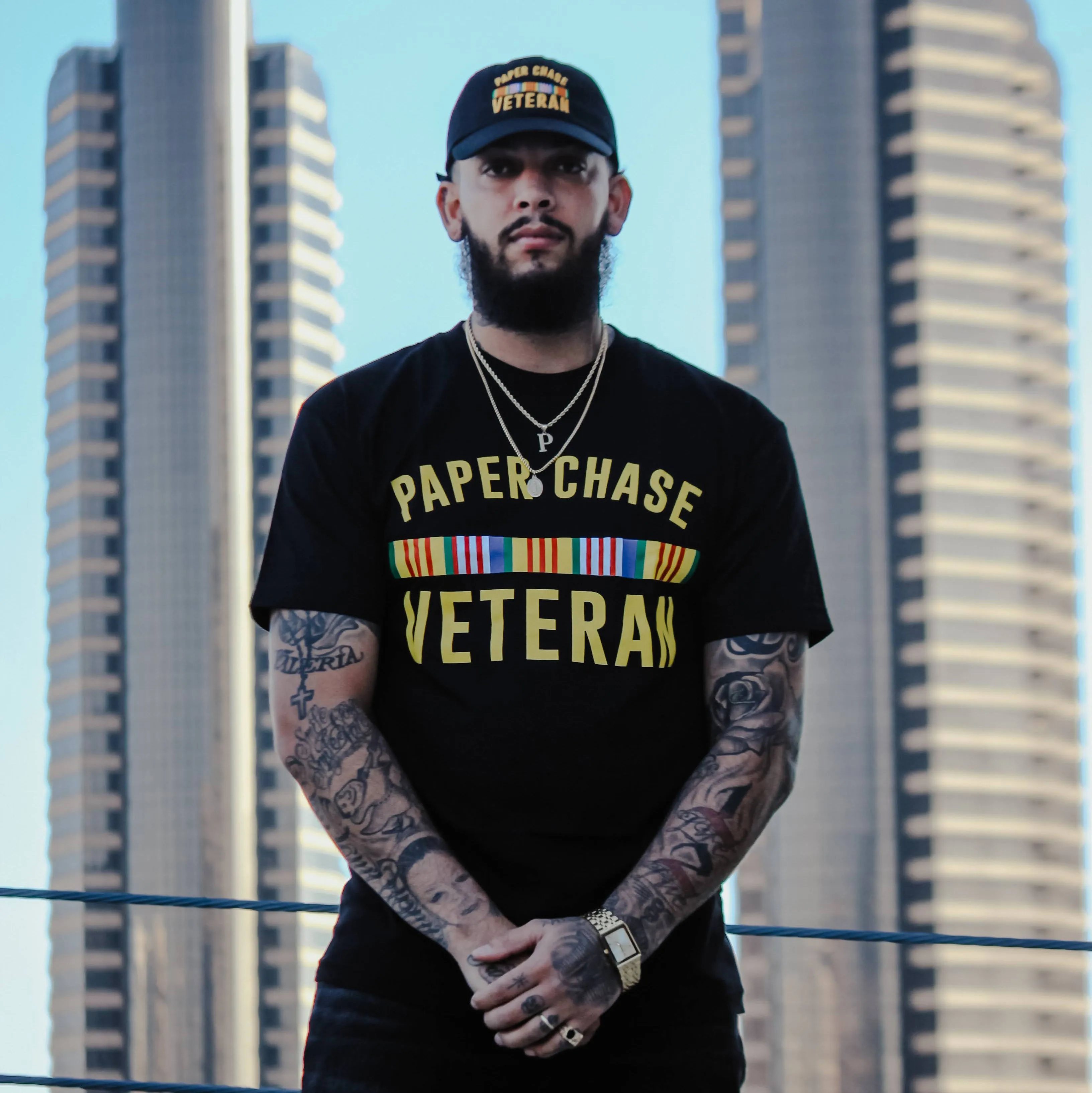 Paper Chase Veteran - Black T-Shirt