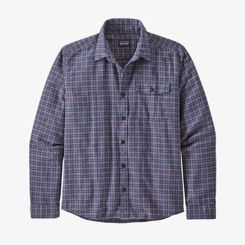 Patagonia Men's LS Lightweight Fjord Flannel Shirt/Santa Paula: Superior Blue