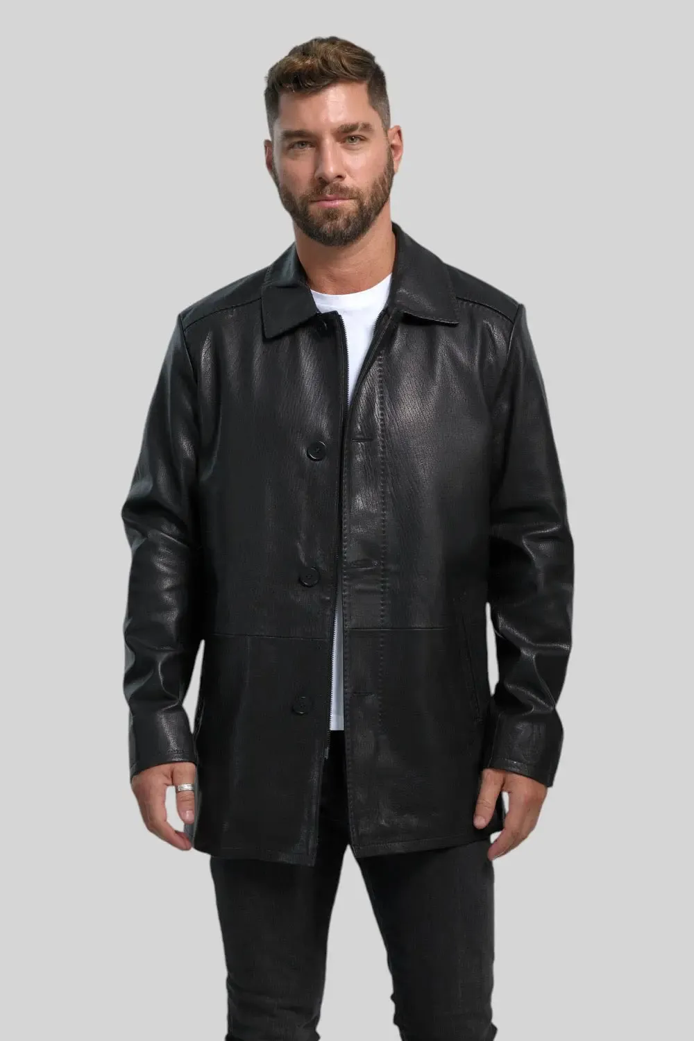 Piero Classic  Leather Coat