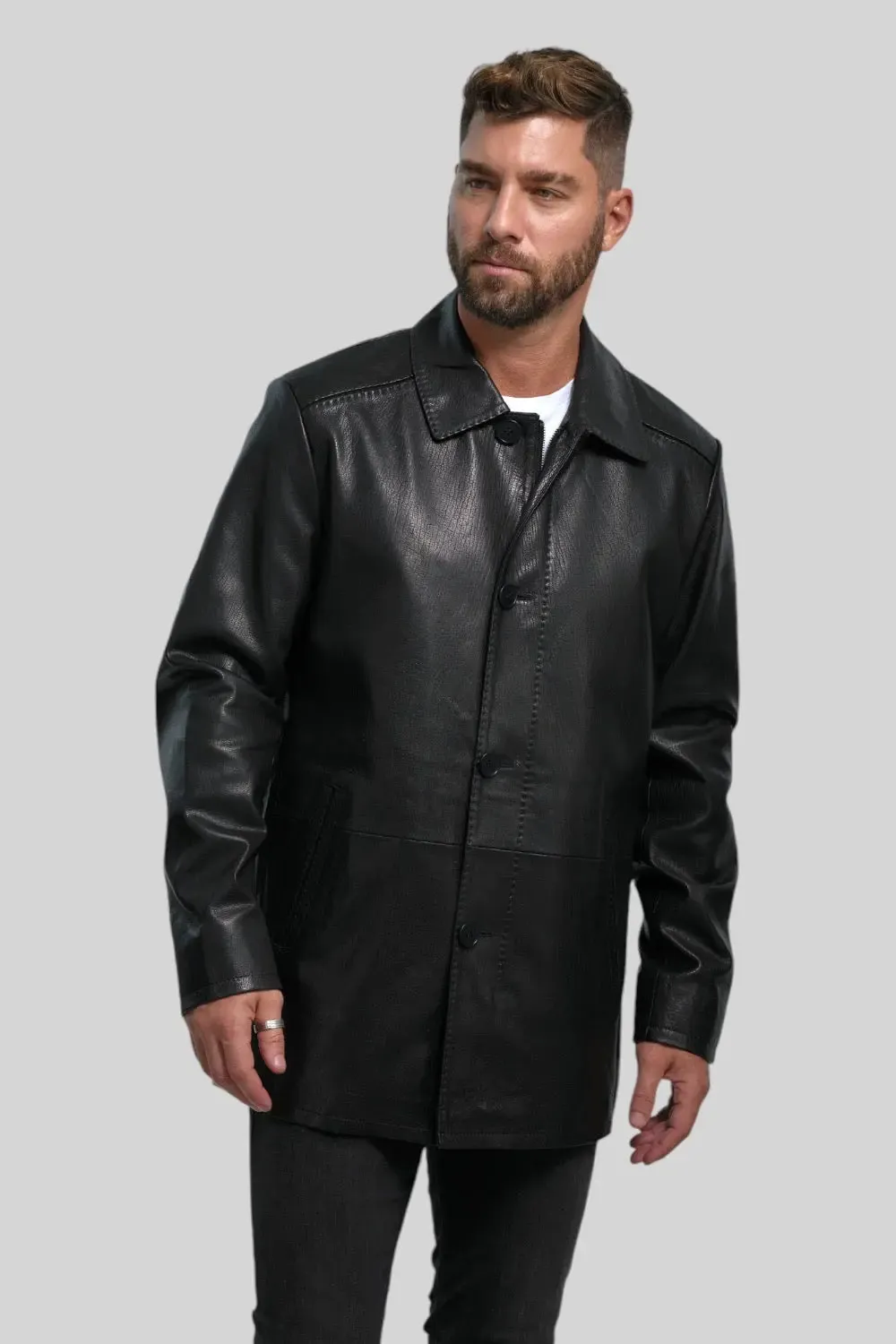 Piero Classic  Leather Coat