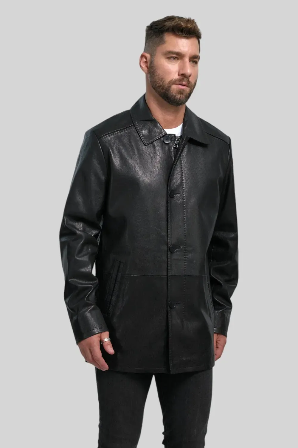 Piero Classic  Leather Coat