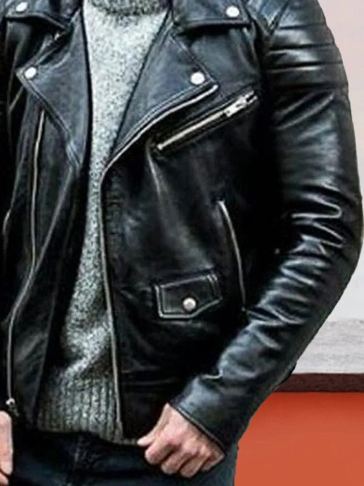 Punk Motorcycle Leather Jacket