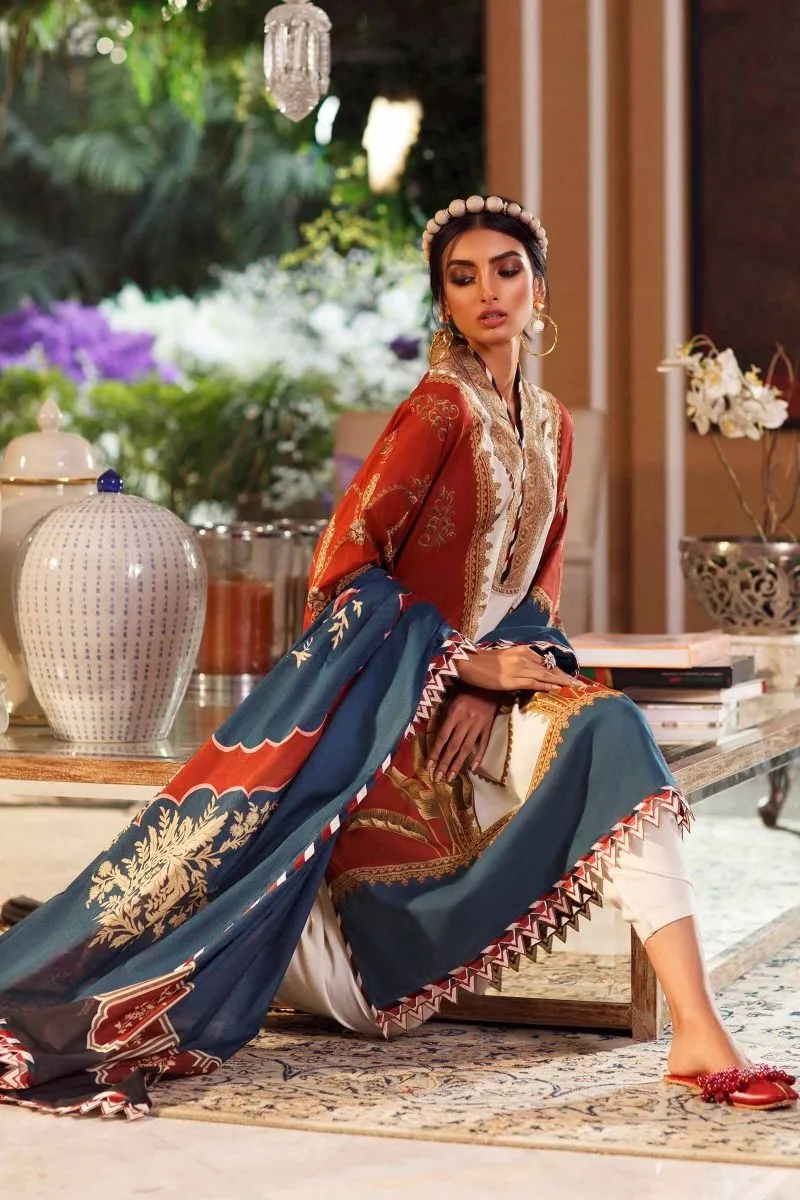 Sana Safinaz Mahay Lawn Collection 2020 – 12B-Bg