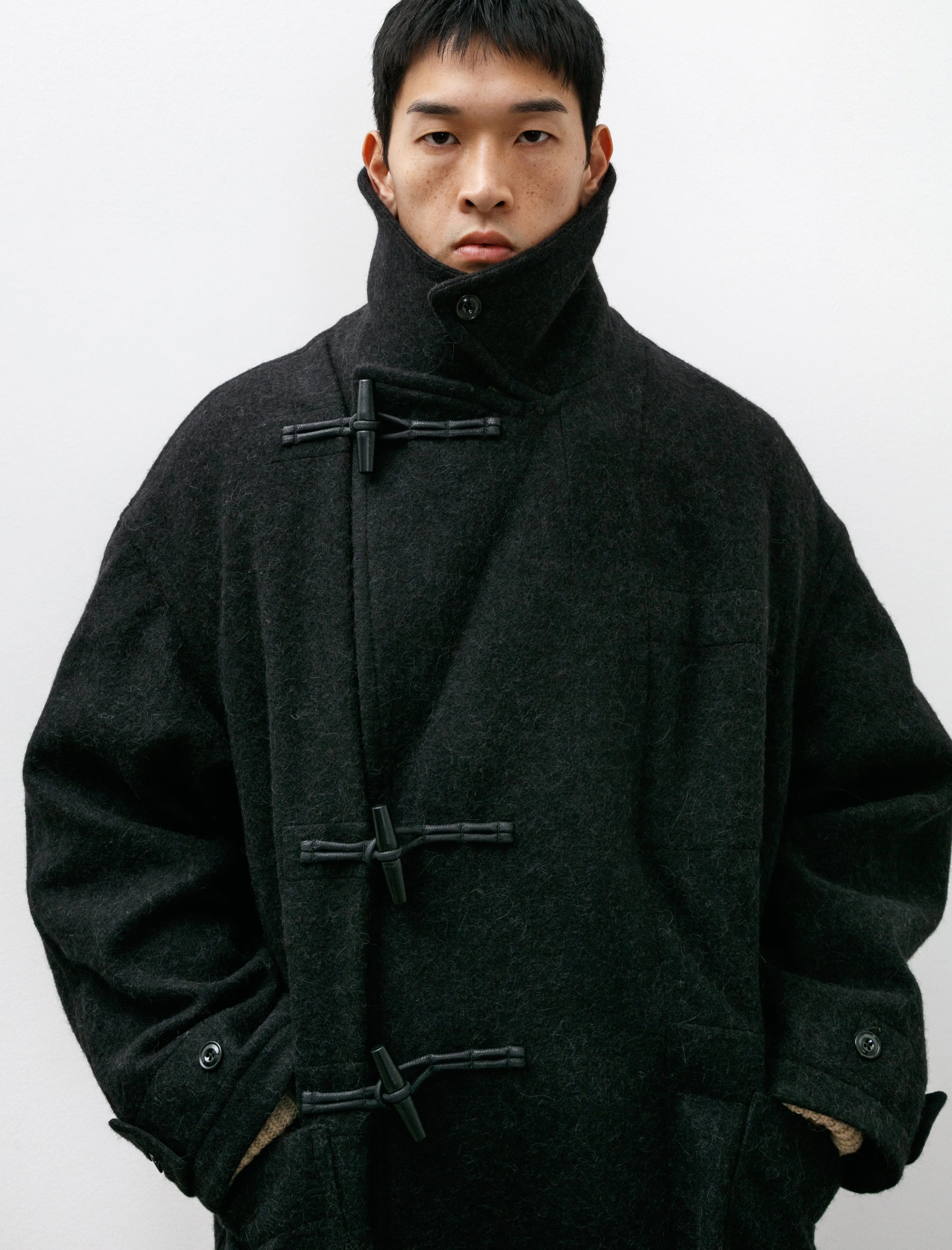 Short Duffle Coat Black