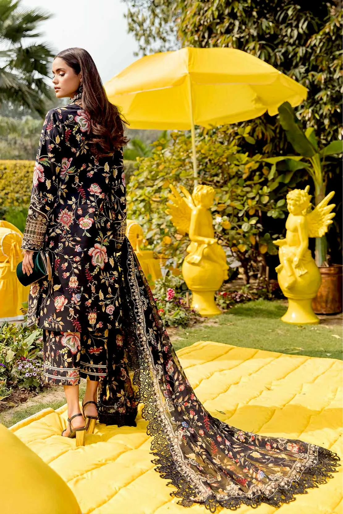 So Kamal X Ali Xeeshan Luxury Lawn Collection 2021 – Black Magic