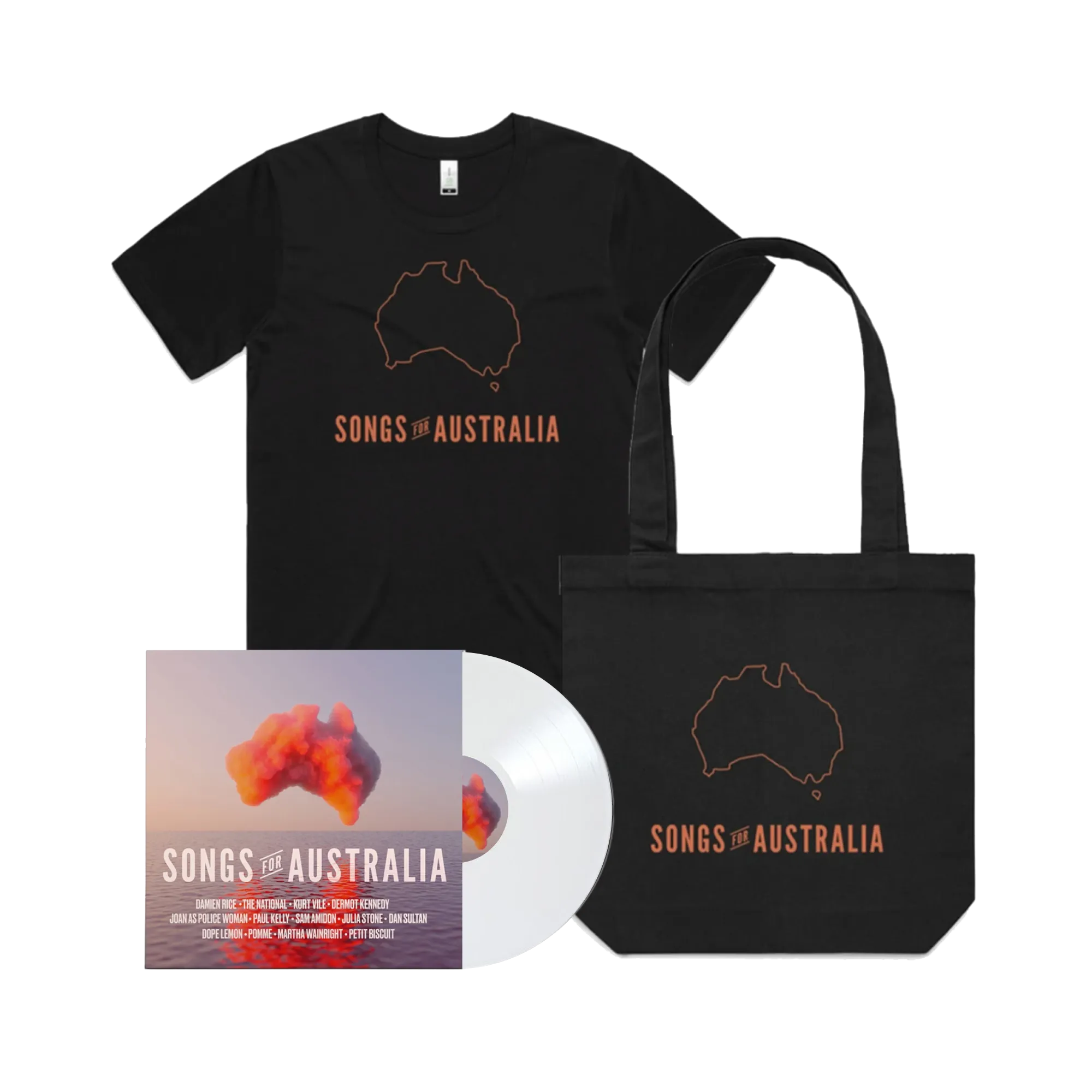 Songs for Australia / Black T-shirt   Vinyl   Tote Bundle