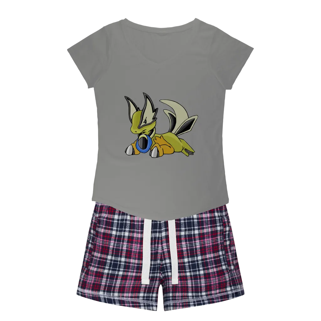 Sporela Women's Sleepy Tee and Flannel Short