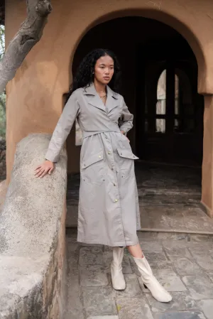 The Terra Tribe Grey Copenhagen Trench Coat