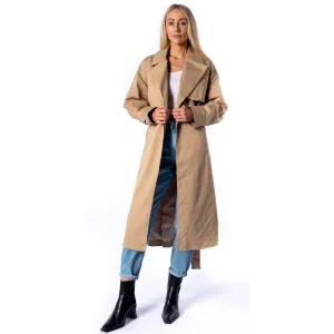 Topshop Women's Beige Trench Coat