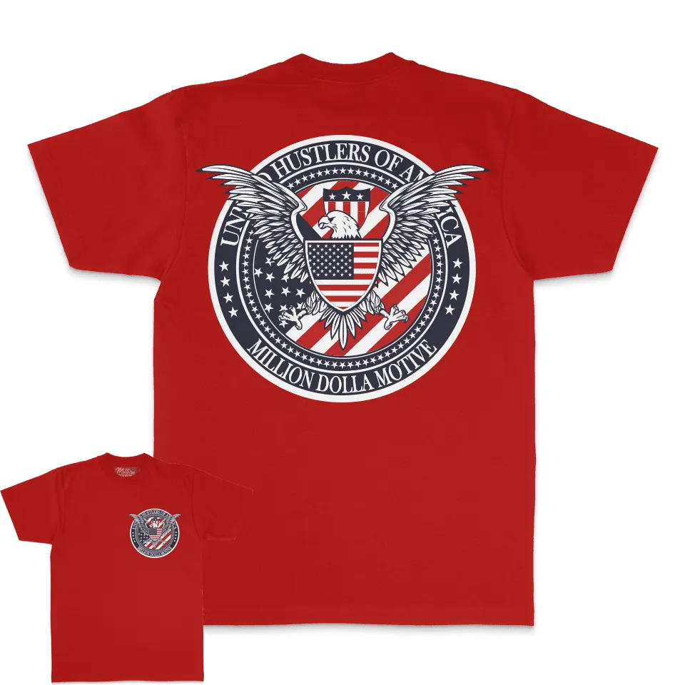 United Hustlers of America - Red T-Shirt