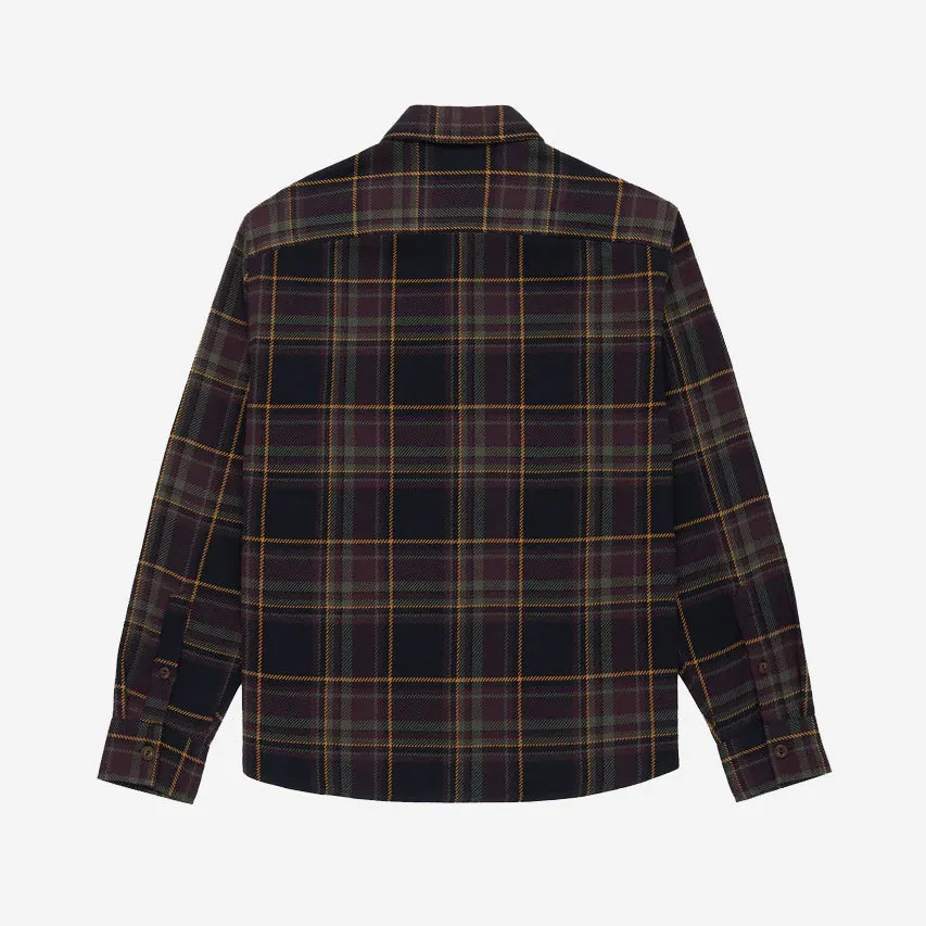 Utility Flannel Shirt - Black/Olive Plaid