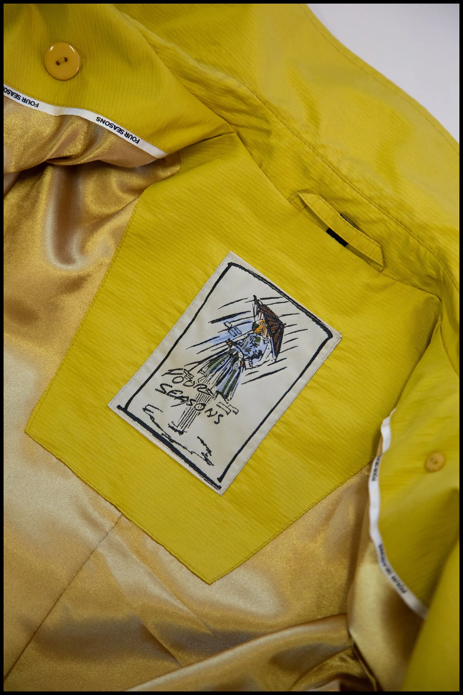 Vintage Yellow Four Seasons Trench Coat