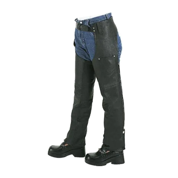 VK801 Kids Leather Motorcycle Chaps