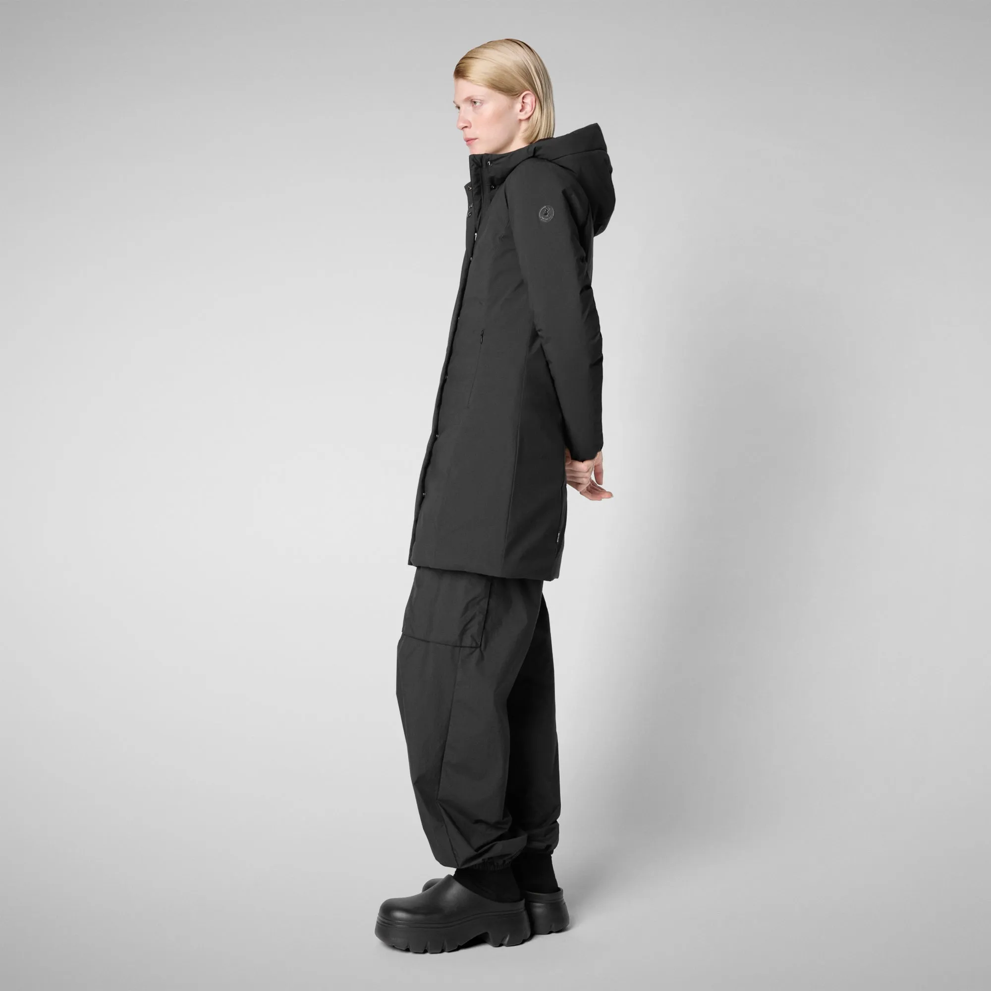 Women's Hooded Coat Leyla in black