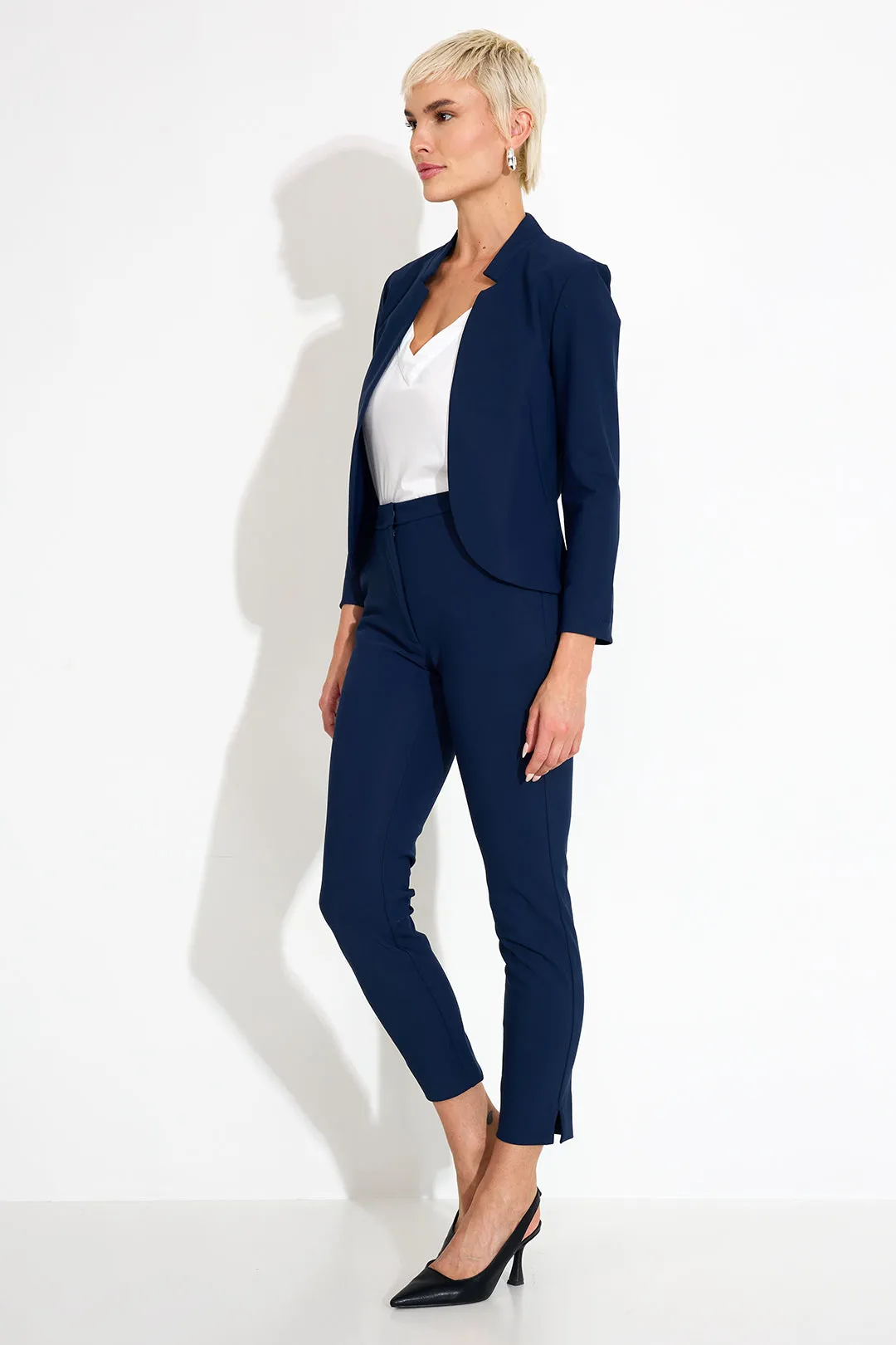 Work Trousers Classic Tight Fit Dark Blue