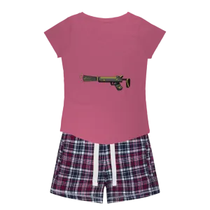 Yellow Weapon Women's Sleepy Tee and Flannel Short